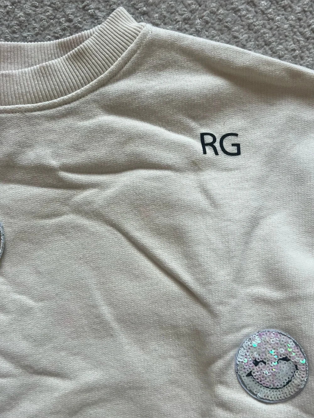 Zara Sequin Smiley Sweatshirt 11/12